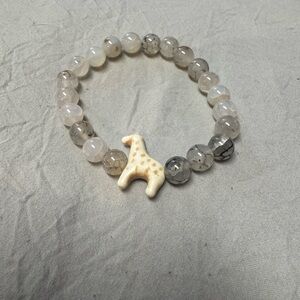 Elegant Beaded Bracelet with Animal Charm